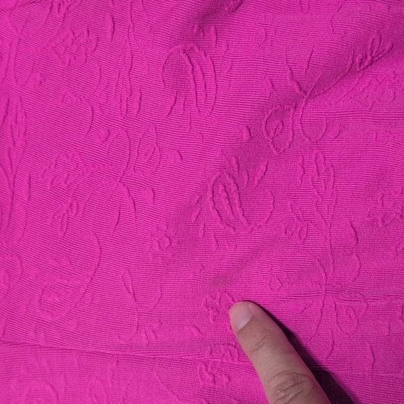 Vintage Christina Pink Floral Textured One Piece Leotard Swim Bodysuit Aerobics - Picture 8 of 11